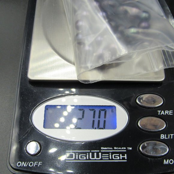 18" 10K Gold Small Dark Pearl Necklace Vintage - Picture 5 of 5